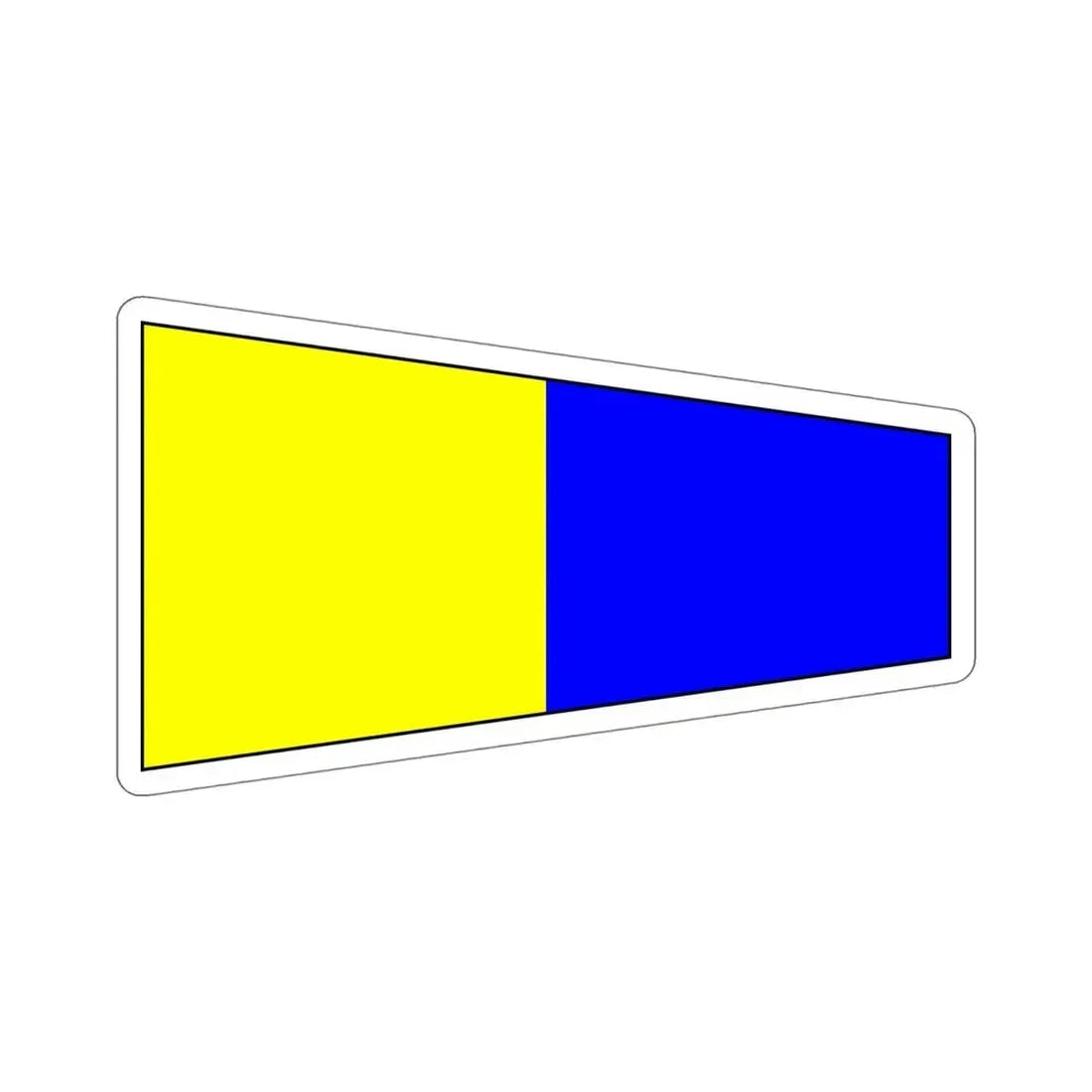 ICS Pennant Five (International Code of Signals) STICKER Vinyl Die-Cut Decal 6 Inch - The Sticker Space