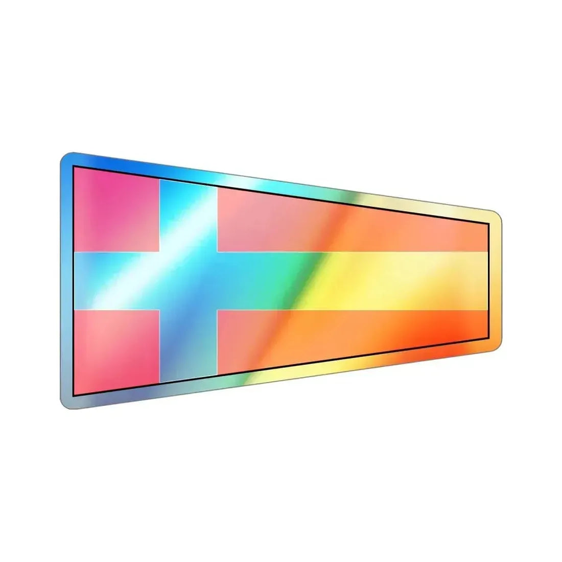 ICS Pennant Four (International Code of Signals) Holographic STICKER Die-Cut Vinyl Decal 5 Inch Holographic - The Sticker Space