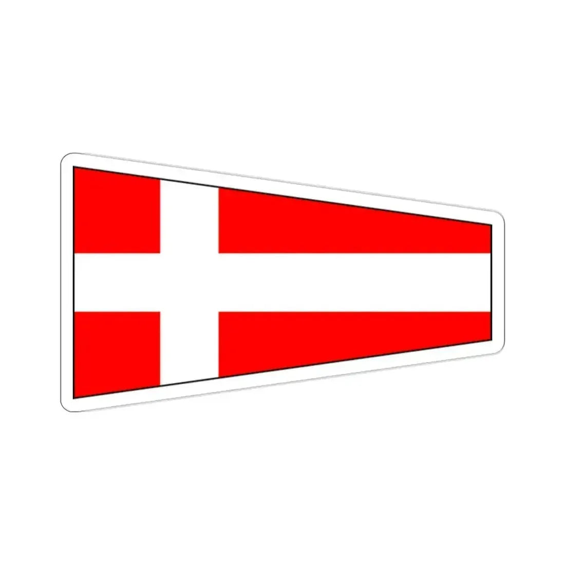 ICS Pennant Four (International Code of Signals) STICKER Vinyl Die-Cut Decal 2 Inch - The Sticker Space