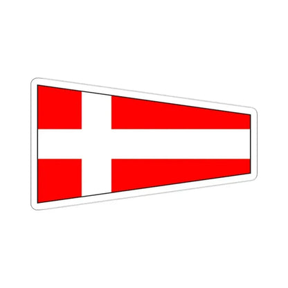 ICS Pennant Four (International Code of Signals) STICKER Vinyl Die-Cut Decal 2 Inch - The Sticker Space