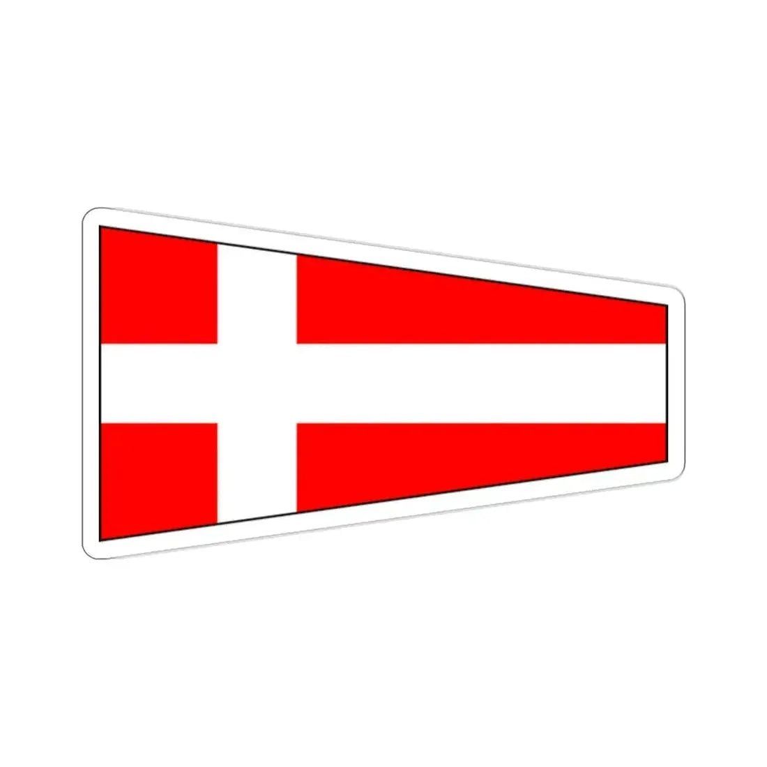 ICS Pennant Four (International Code of Signals) STICKER Vinyl Die-Cut Decal 2 Inch - The Sticker Space
