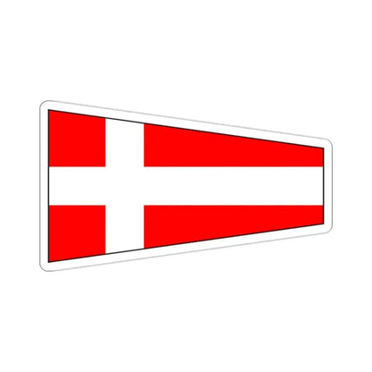 ICS Pennant Four (International Code of Signals) STICKER Vinyl Die-Cut Decal 2 Inch - The Sticker Space