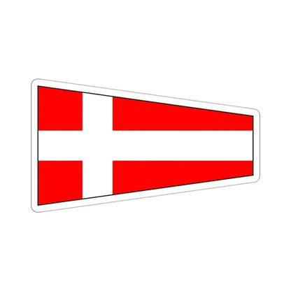 ICS Pennant Four (International Code of Signals) STICKER Vinyl Die-Cut Decal 3 Inch - The Sticker Space