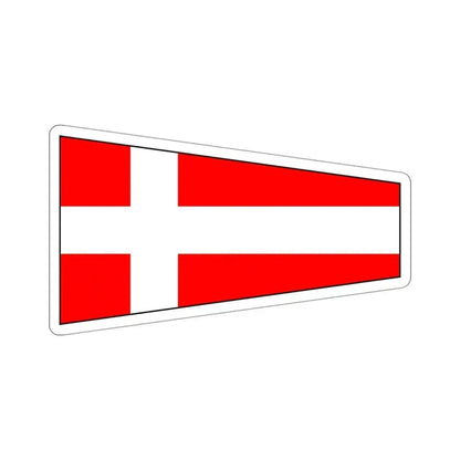 ICS Pennant Four (International Code of Signals) STICKER Vinyl Die-Cut Decal 4 Inch - The Sticker Space