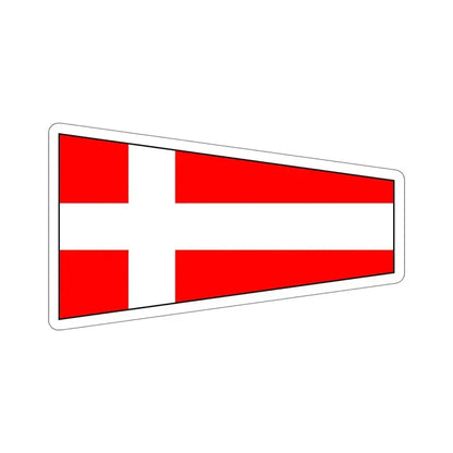 ICS Pennant Four (International Code of Signals) STICKER Vinyl Die-Cut Decal 6 Inch - The Sticker Space