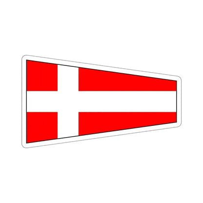 ICS Pennant Four (International Code of Signals) STICKER Vinyl Die-Cut Decal 6 Inch - The Sticker Space