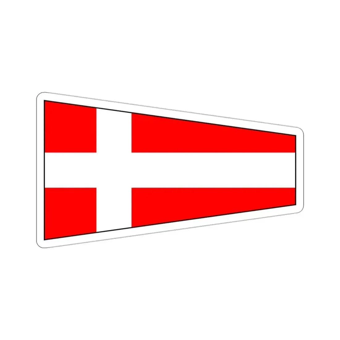 ICS Pennant Four (International Code of Signals) STICKER Vinyl Die-Cut Decal - The Sticker Space