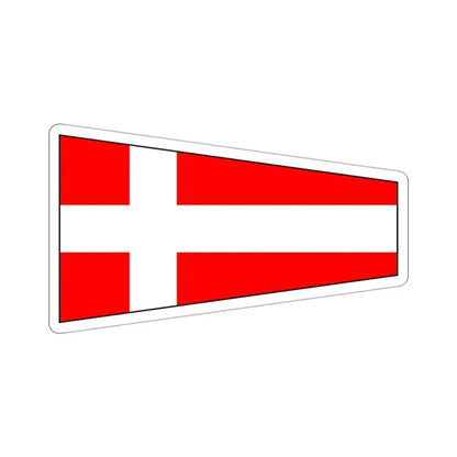 ICS Pennant Four (International Code of Signals) STICKER Vinyl Die-Cut Decal - The Sticker Space