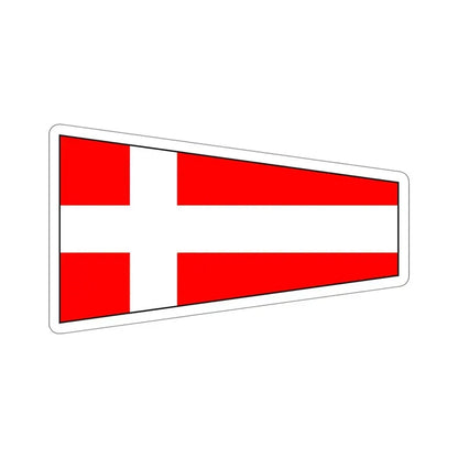 ICS Pennant Four (International Code of Signals) STICKER Vinyl Die-Cut Decal - The Sticker Space