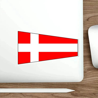 ICS Pennant Four (International Code of Signals) STICKER Vinyl Die-Cut Decal - The Sticker Space