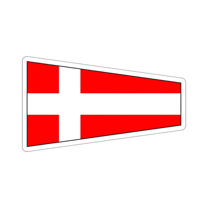 ICS Pennant Four (International Code of Signals) STICKER Vinyl Die-Cut Decal - The Sticker Space