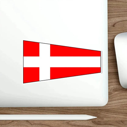 ICS Pennant Four (International Code of Signals) STICKER Vinyl Die-Cut Decal - The Sticker Space