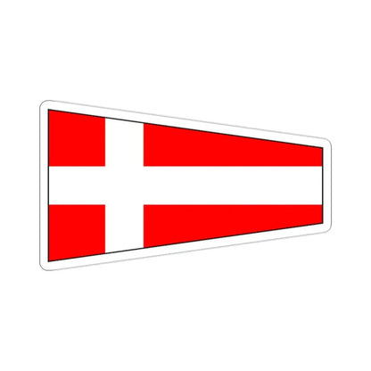 ICS Pennant Four (International Code of Signals) STICKER Vinyl Die-Cut Decal - The Sticker Space