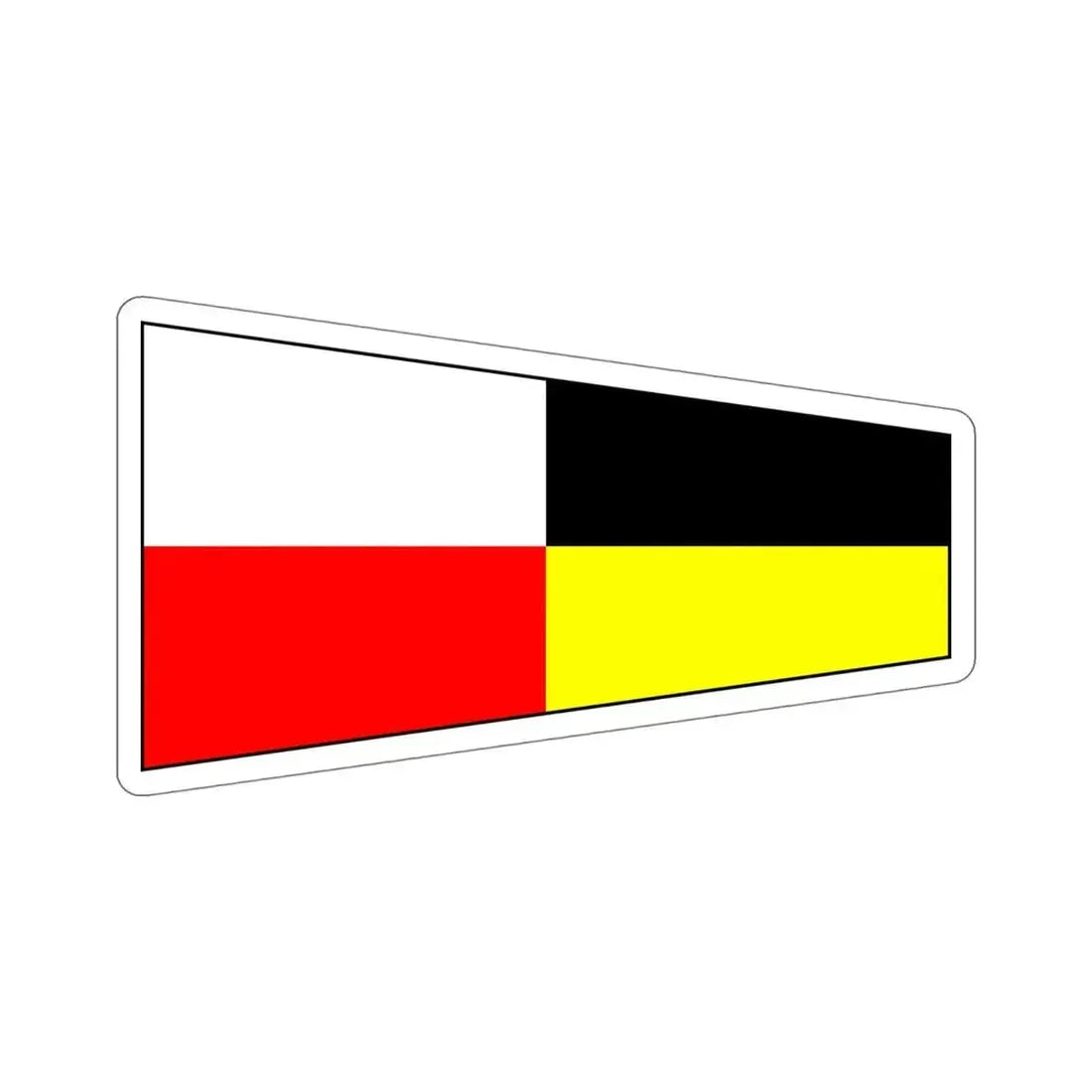 ICS Pennant Niner (International Code of Signals) STICKER Vinyl Die-Cut Decal 6 Inch - The Sticker Space