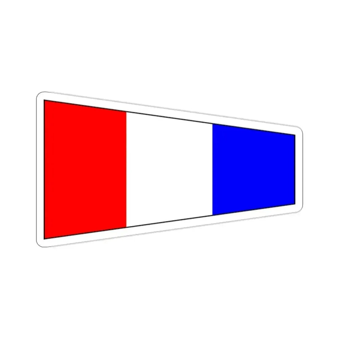 ICS Pennant Three (International Code of Signals) STICKER Vinyl Die-Cut Decal 2 Inch - The Sticker Space