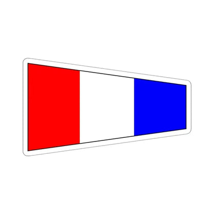 ICS Pennant Three (International Code of Signals) STICKER Vinyl Die-Cut Decal 4 Inch - The Sticker Space