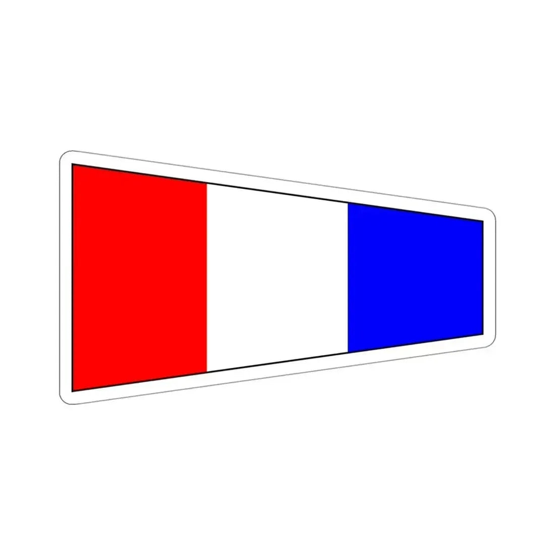 ICS Pennant Three (International Code of Signals) STICKER Vinyl Die-Cut Decal 4 Inch - The Sticker Space