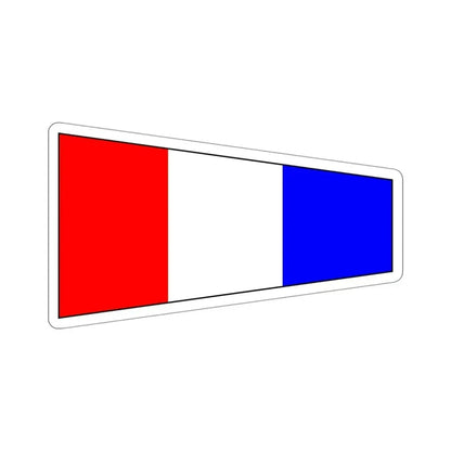 ICS Pennant Three (International Code of Signals) STICKER Vinyl Die-Cut Decal 4 Inch - The Sticker Space