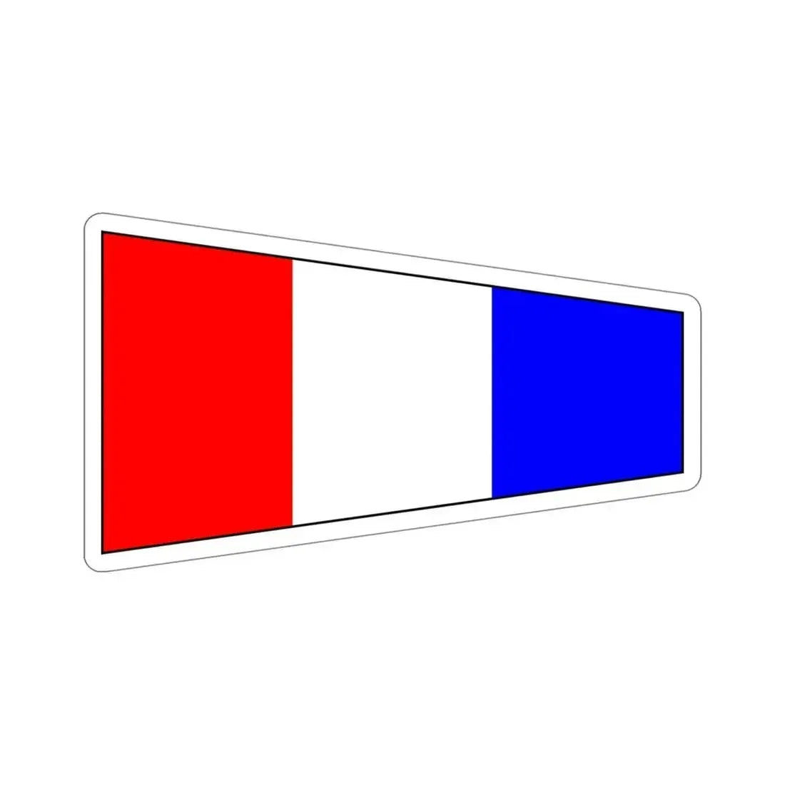 ICS Pennant Three (International Code of Signals) STICKER Vinyl Die-Cut Decal 5 Inch - The Sticker Space