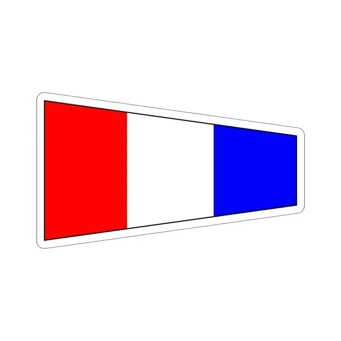 ICS Pennant Three (International Code of Signals) STICKER Vinyl Die-Cut Decal 5 Inch - The Sticker Space
