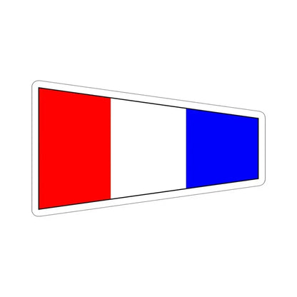 ICS Pennant Three (International Code of Signals) STICKER Vinyl Die-Cut Decal 5 Inch - The Sticker Space