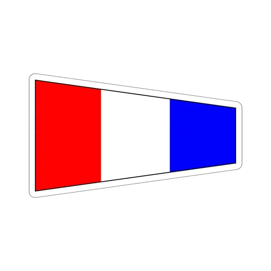 ICS Pennant Three (International Code of Signals) STICKER Vinyl Die-Cut Decal 6 Inch - The Sticker Space