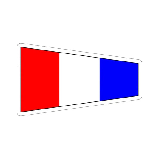 ICS Pennant Three (International Code of Signals) STICKER Vinyl Die-Cut Decal 6 Inch - The Sticker Space