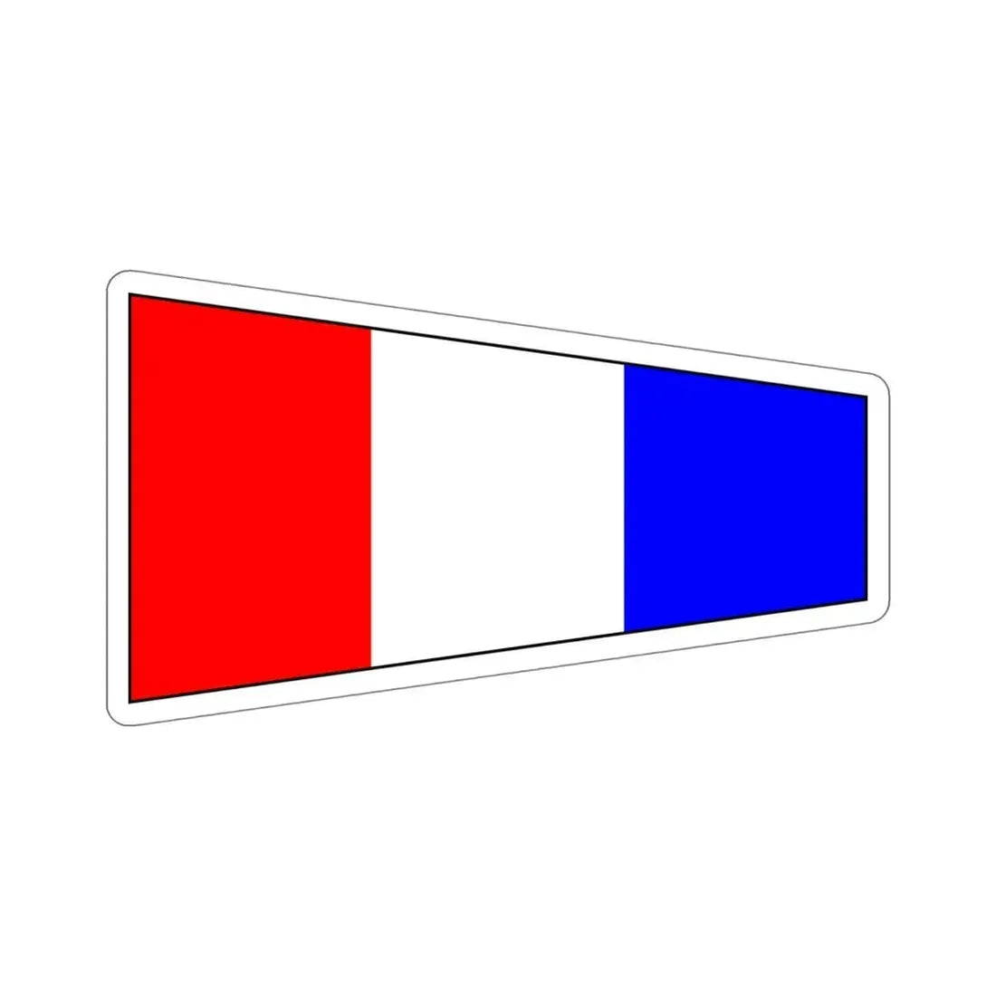 ICS Pennant Three (International Code of Signals) STICKER Vinyl Die-Cut Decal 6 Inch - The Sticker Space