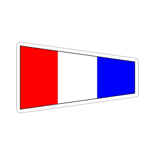 ICS Pennant Three (International Code of Signals) STICKER Vinyl Die-Cut Decal 6 Inch - The Sticker Space