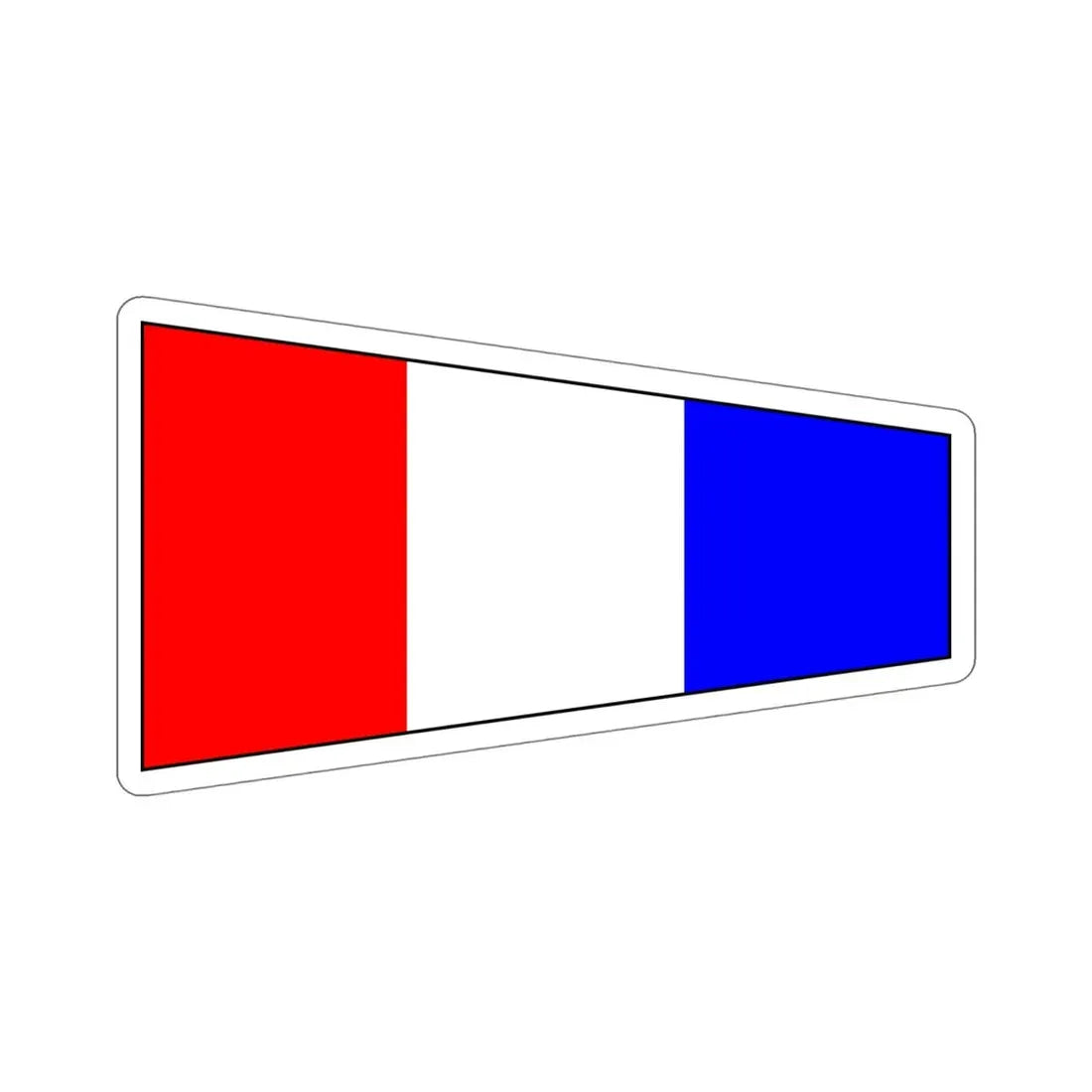 ICS Pennant Three (International Code of Signals) STICKER Vinyl Die-Cut Decal - The Sticker Space