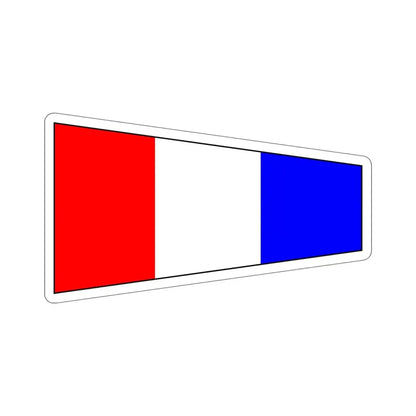 ICS Pennant Three (International Code of Signals) STICKER Vinyl Die-Cut Decal - The Sticker Space
