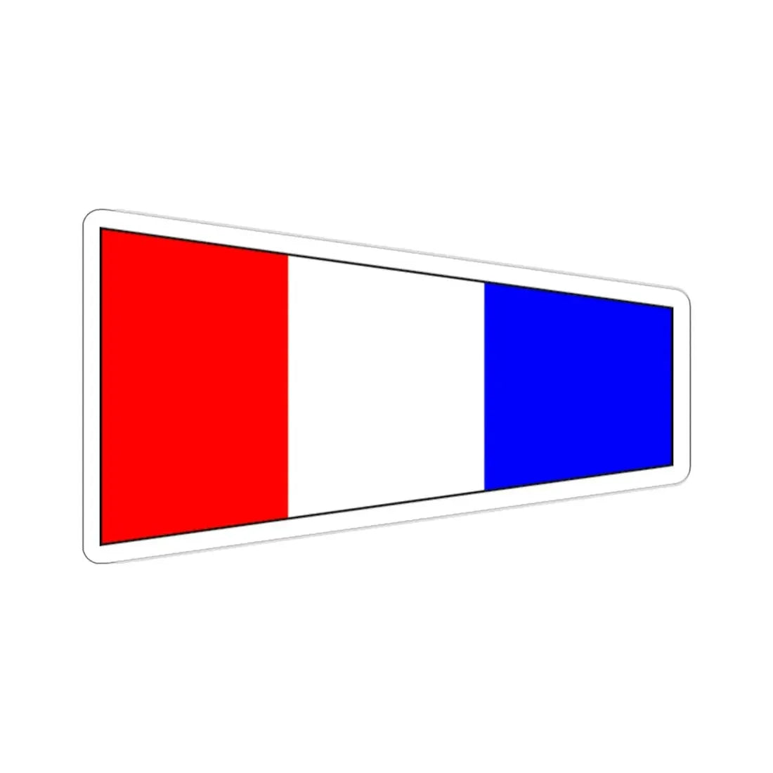 ICS Pennant Three (International Code of Signals) STICKER Vinyl Die-Cut Decal - The Sticker Space