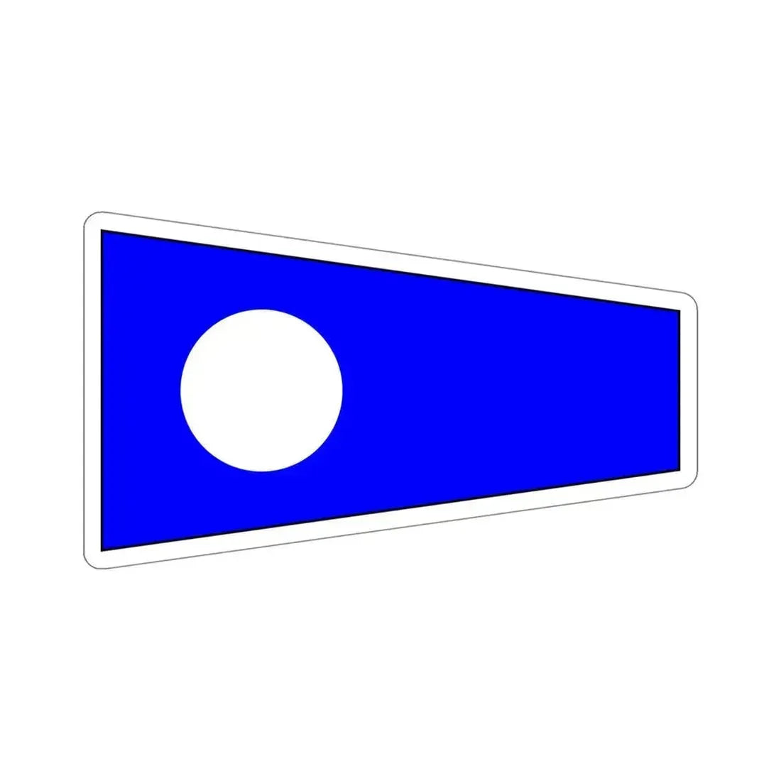 ICS Pennant Two (International Code of Signals) STICKER Vinyl Die-Cut Decal 5 Inch - The Sticker Space