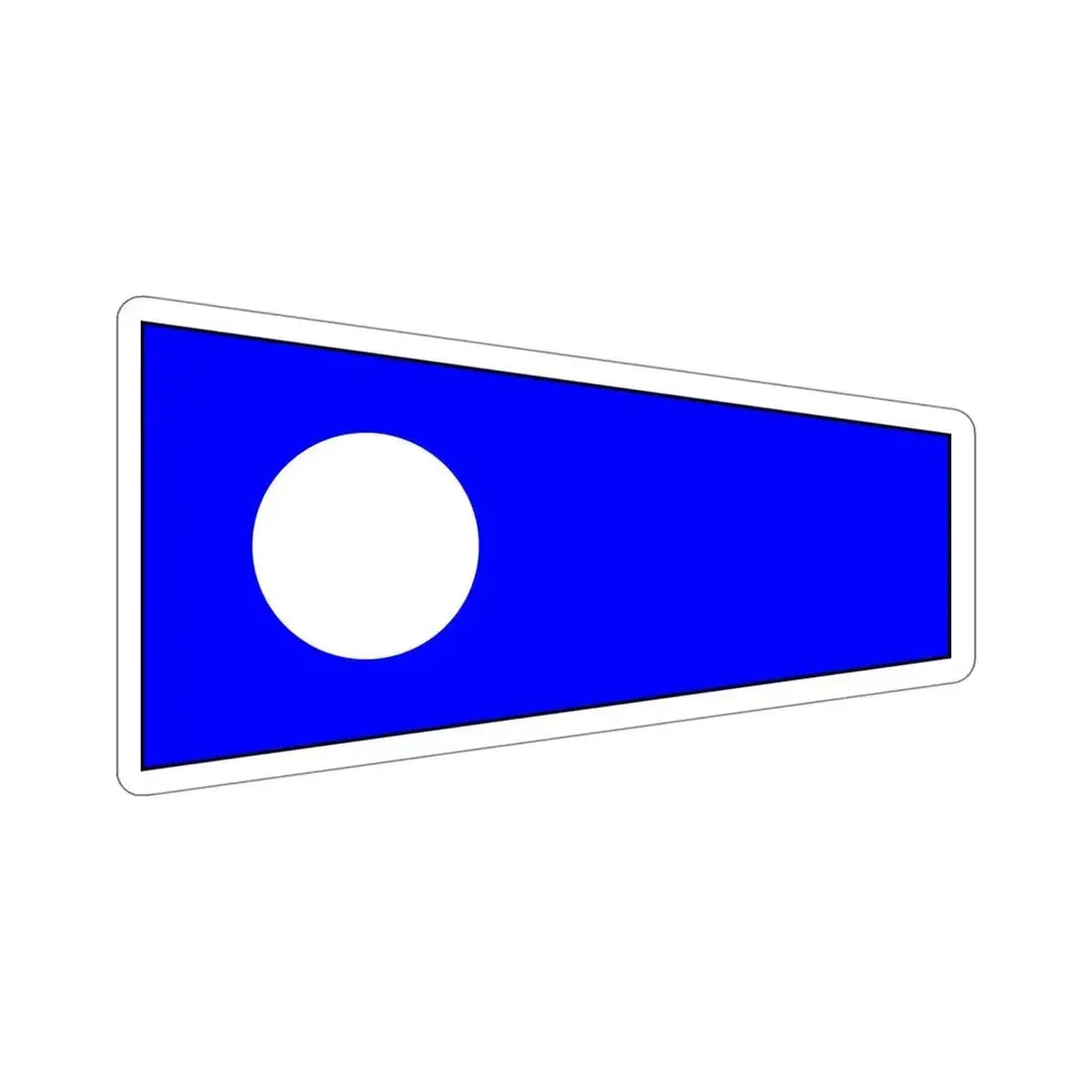ICS Pennant Two (International Code of Signals) STICKER Vinyl Die-Cut Decal 5 Inch - The Sticker Space