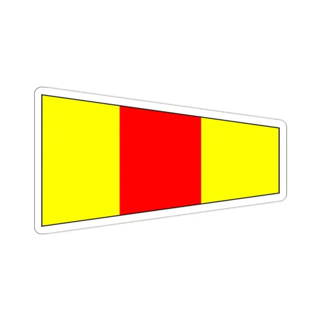 ICS Pennant Zero (International Code of Signals) STICKER Vinyl Die-Cut Decal 2 Inch - The Sticker Space