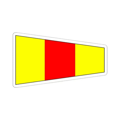 ICS Pennant Zero (International Code of Signals) STICKER Vinyl Die-Cut Decal 2 Inch - The Sticker Space