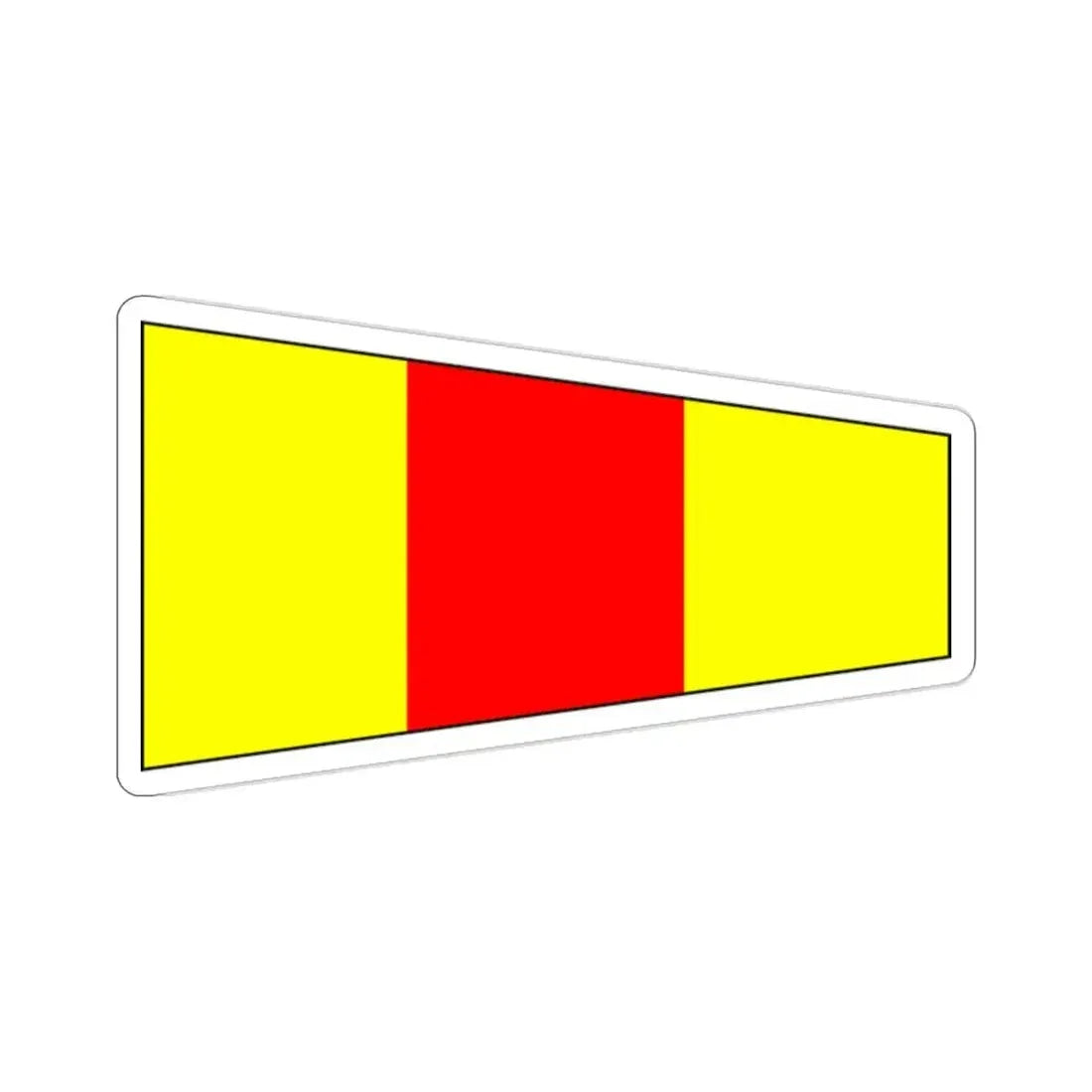 ICS Pennant Zero (International Code of Signals) STICKER Vinyl Die-Cut Decal 2 Inch - The Sticker Space
