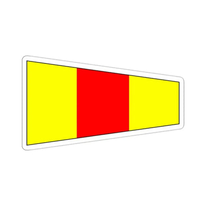 ICS Pennant Zero (International Code of Signals) STICKER Vinyl Die-Cut Decal 2 Inch - The Sticker Space