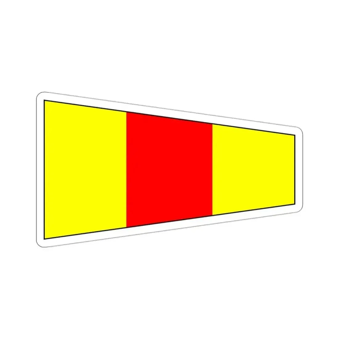 ICS Pennant Zero (International Code of Signals) STICKER Vinyl Die-Cut Decal 3 Inch - The Sticker Space