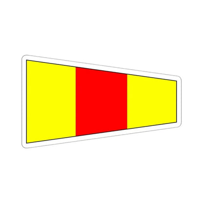 ICS Pennant Zero (International Code of Signals) STICKER Vinyl Die-Cut Decal 3 Inch - The Sticker Space