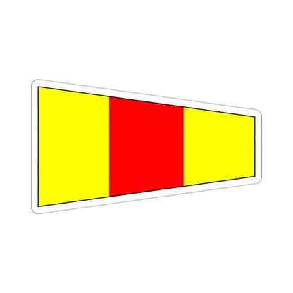 ICS Pennant Zero (International Code of Signals) STICKER Vinyl Die-Cut Decal 3 Inch - The Sticker Space