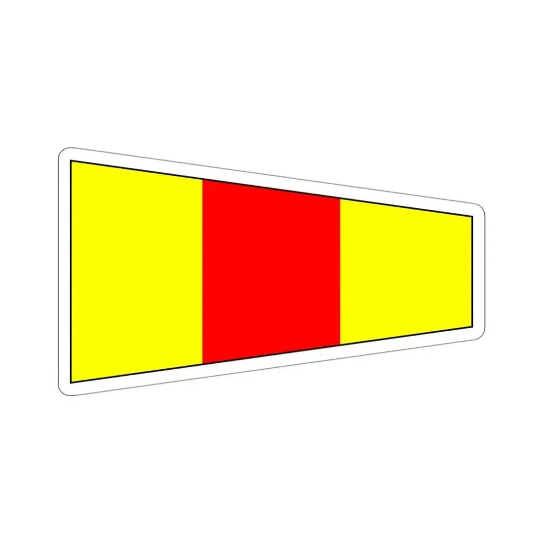 ICS Pennant Zero (International Code of Signals) STICKER Vinyl Die-Cut Decal 4 Inch - The Sticker Space