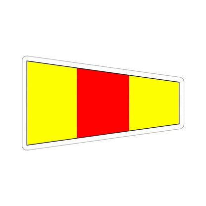 ICS Pennant Zero (International Code of Signals) STICKER Vinyl Die-Cut Decal 4 Inch - The Sticker Space