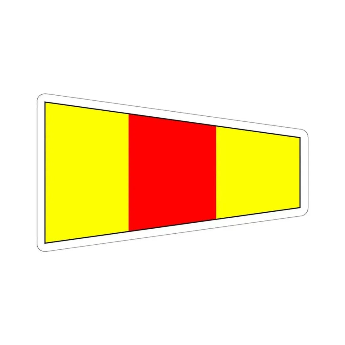 ICS Pennant Zero (International Code of Signals) STICKER Vinyl Die-Cut Decal 4 Inch - The Sticker Space