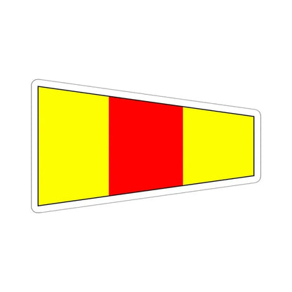 ICS Pennant Zero (International Code of Signals) STICKER Vinyl Die-Cut Decal 4 Inch - The Sticker Space