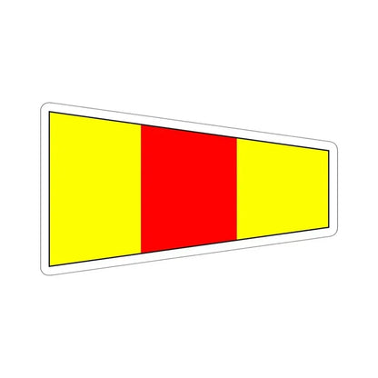 ICS Pennant Zero (International Code of Signals) STICKER Vinyl Die-Cut Decal 5 Inch - The Sticker Space