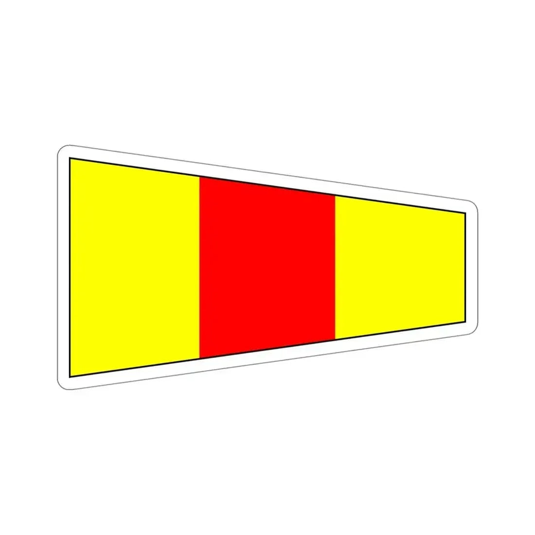 ICS Pennant Zero (International Code of Signals) STICKER Vinyl Die-Cut Decal 5 Inch - The Sticker Space
