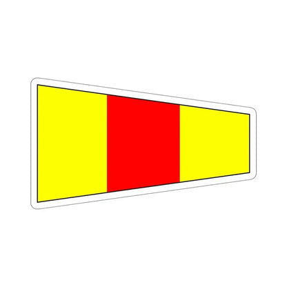 ICS Pennant Zero (International Code of Signals) STICKER Vinyl Die-Cut Decal 5 Inch - The Sticker Space