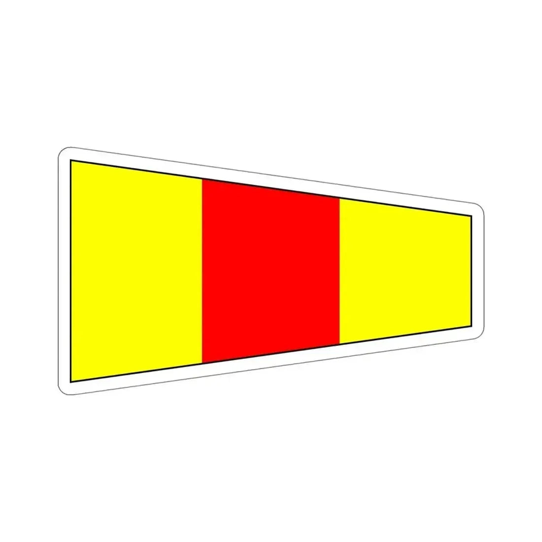 ICS Pennant Zero (International Code of Signals) STICKER Vinyl Die-Cut Decal 6 Inch - The Sticker Space