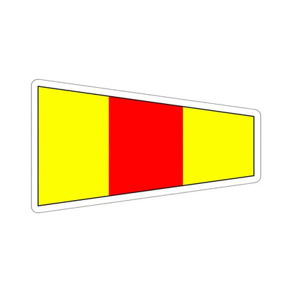 ICS Pennant Zero (International Code of Signals) STICKER Vinyl Die-Cut Decal 6 Inch - The Sticker Space